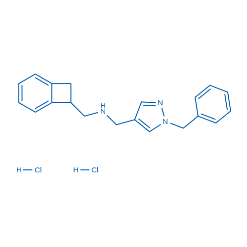 1-(1-Benzyl-1H-pyrazol-4-yl)-N-(bicyclo[4.2.0]octa-1,3,5-trien-7-ylmethyl)methanamine dihydrochloride 100mg