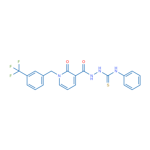 2-Oxo-N-[(phenylcarbamothioyl)amino]-1-{[3-(trifluoromethyl)phenyl]methyl}-1,2-dihydropyridine-3-carboxamide 1g