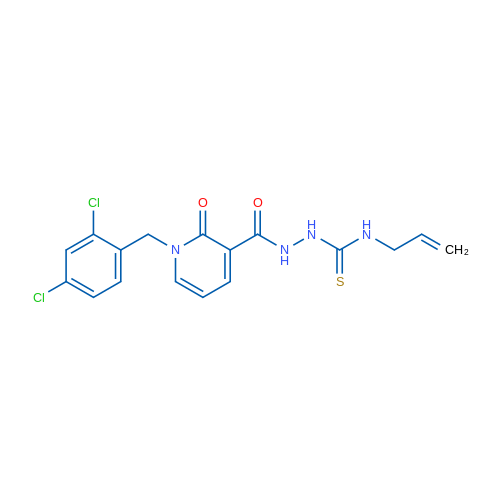 1-[(2,4-Dichlorophenyl)methyl]-2-oxo-N-{[(prop-2-en-1-yl)carbamothioyl]amino}-1,2-dihydropyridine-3-carboxamide 1g