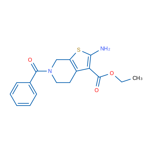 Ethyl 2-amino-6-benzoyl-4,5,6,7-tetrahydrothieno[2,3-c]pyridine-3-carboxylate 1g