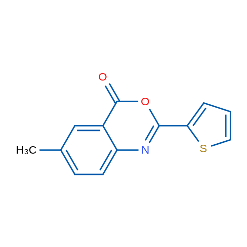 6-Methyl-2-(thiophen-2-yl)-4H-3,1-benzoxazin-4-one 1g