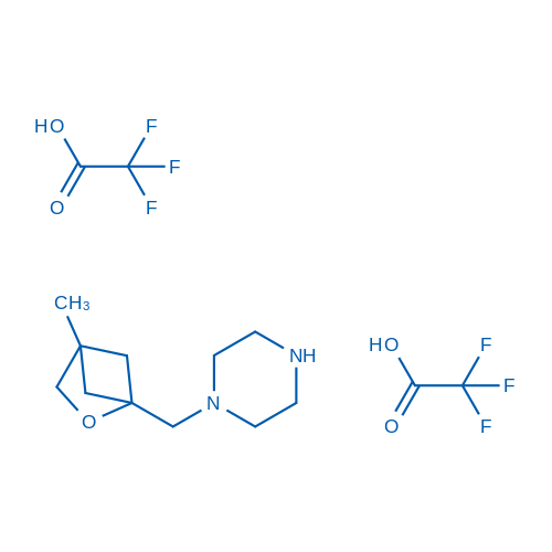 1-((4-Methyl-2-oxabicyclo[2.1.1]hexan-1-yl)methyl)piperazine bis(2,2,2-trifluoroacetate) 50mg