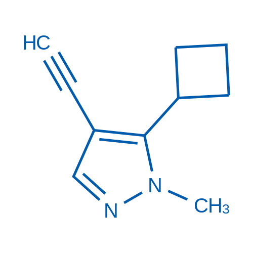 5-Cyclobutyl-4-ethynyl-1-methyl-1H-pyrazole 250mg