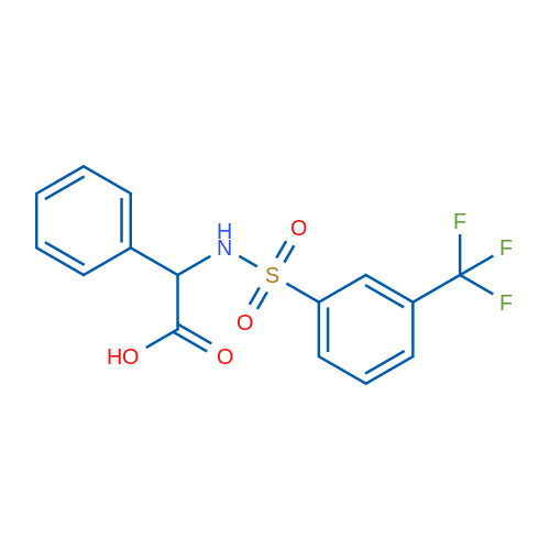 2-Phenyl-2-(3-(trifluoromethyl)phenylsulfonamido)acetic acid 1g