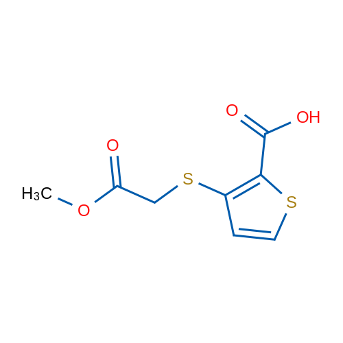 3-((2-Methoxy-2-oxoethyl)thio)thiophene-2-carboxylic acid 5g
