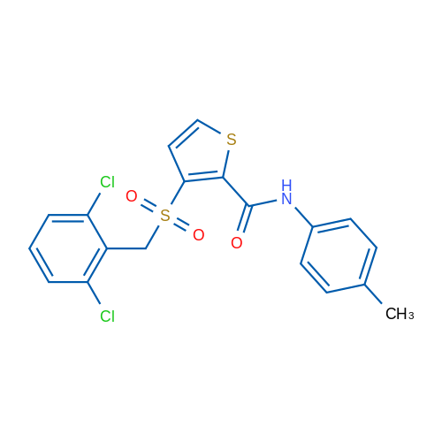 3-[(2,6-Dichlorophenyl)methanesulfonyl]-N-(4-methylphenyl)thiophene-2-carboxamide 1g