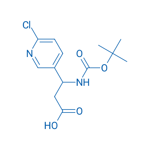 3-((tert-Butoxycarbonyl)amino)-3-(6-chloropyridin-3-yl)propanoic acid 100mg