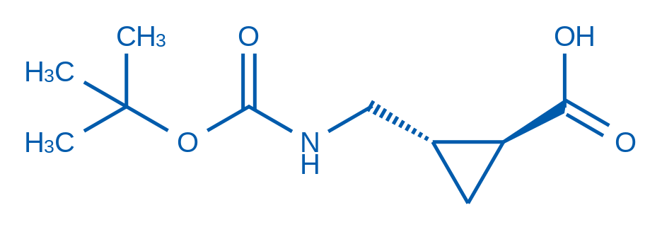 2-(((tert-Butoxycarbonyl)amino)methyl)cyclopropanecarboxylic acid 250mg