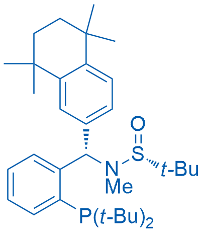(R)-N-((S)-(2-(Di-tert-butylphosphanyl)phenyl)(5,5,8,8-tetramethyl-5,6,7,8-tetrahydronaphthalen-2-yl)methyl)-N,2-dimethylpropane-2-sulfinamide 25mg