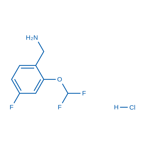 (2-(Difluoromethoxy)-4-fluorophenyl)methanamine hydrochloride 250mg