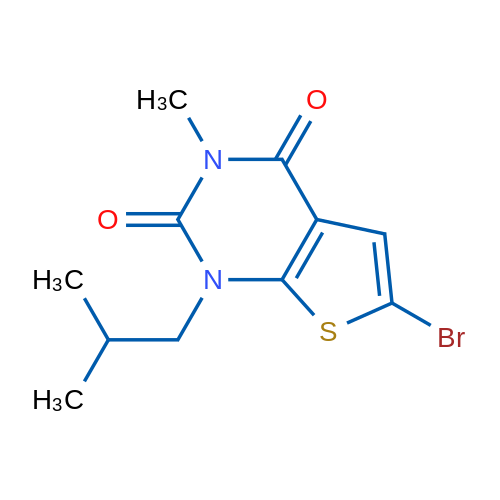 6-Bromo-1-isobutyl-3-methylthieno[2,3-d]pyrimidine-2,4(1H,3H)-dione 1g