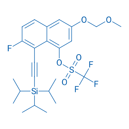 7-Fluoro-3-(methoxymethoxy)-8-((triisopropylsilyl)ethynyl)naphthalen-1-yl trifluoromethanesulfonate 100mg