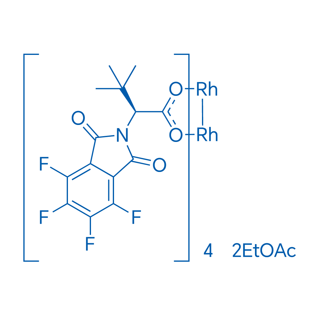 Tetrakis[N-tetrafluorophthaloyl-(S)-tert-leucinato]dirhodium Bis(ethyl Acetate) Adduct 250mg