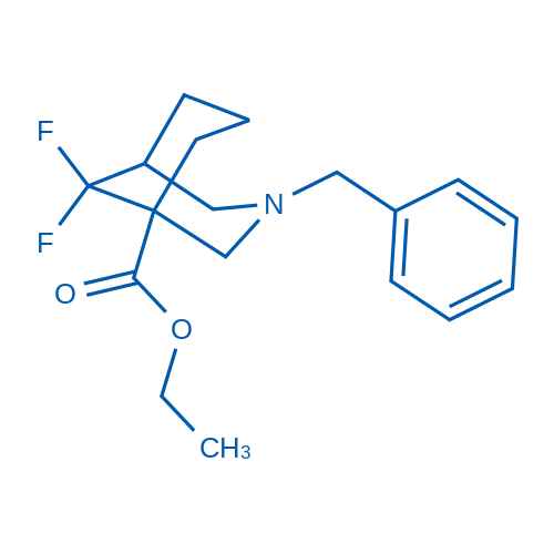 Ethyl 3-benzyl-9,9-difluoro-3-azabicyclo[3.3.1]nonane-1-carboxylate 50mg