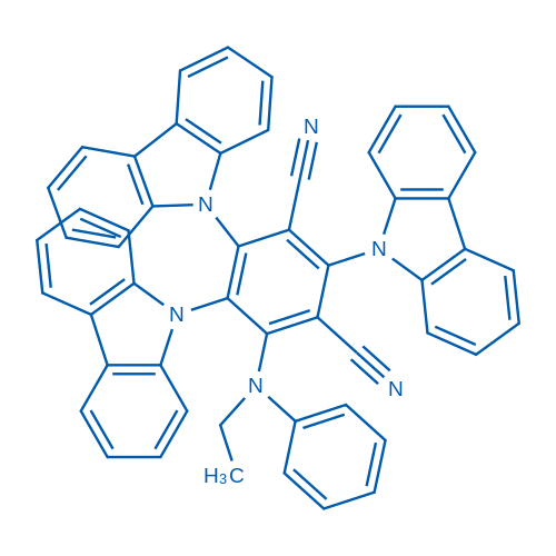 2,4,5-Tri(9H-carbazol-9-yl)-6-(ethyl(phenyl)amino)isophthalonitrile 250mg