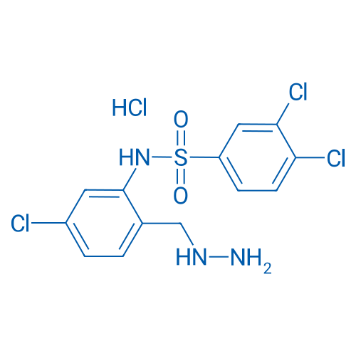 3,4-Dichloro-N-(5-chloro-2-(hydrazinylmethyl)phenyl)benzenesulfonamide hydrochloride 50mg