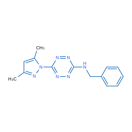 N-Benzyl-6-(3,5-dimethyl-1H-pyrazol-1-yl)-1,2,4,5-tetrazin-3-amine 10mg