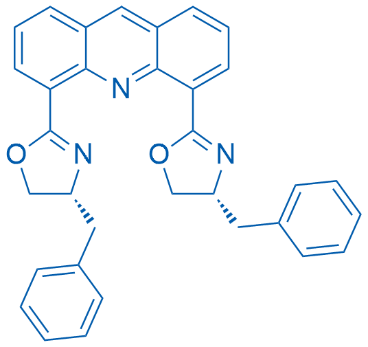 4,5-Bis((R)-4-benzyl-4,5-dihydrooxazol-2-yl)acridine 250mg