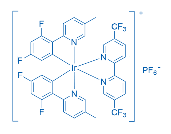 [4,4'-Bis-trifluoromethyl]bis[(2,4-difluoro-2-(5-methyl-2-pyridinyl)phenyl]iridium(III) hexafluorophosphate 250mg