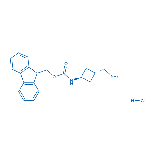 rel-(9H-Fluoren-9-yl)methyl ((1r,3r)-3-(aminomethyl)cyclobutyl)carbamate hydrochloride 250mg