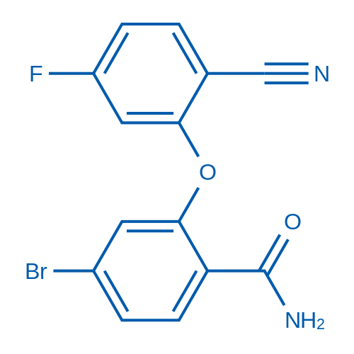4-Bromo-2-(2-cyano-5-fluorophenoxy)benzamide 100mg