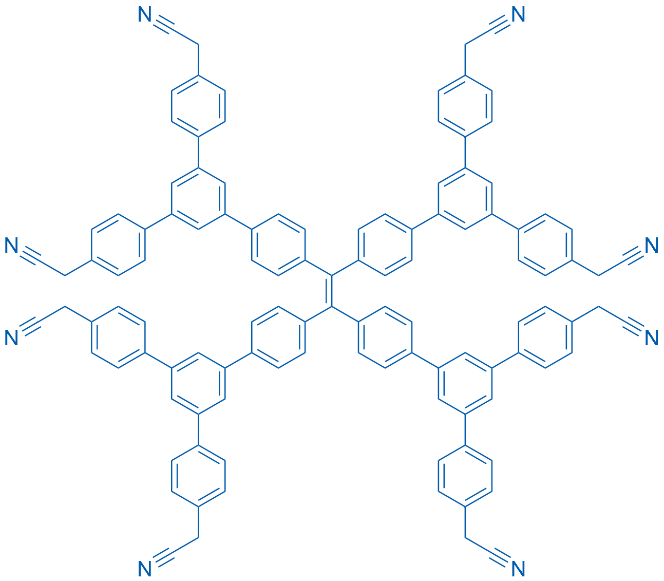 2,2',2'',2''',2'''',2''''',2'''''',2'''''''-((Ethene-1,1,2,2-tetrayltetrakis(benzene-4,1-diyl))tetrakis([1,1':3',1''-terphenyl]-5',4,4''-triyl))octaacetonitrile 250mg