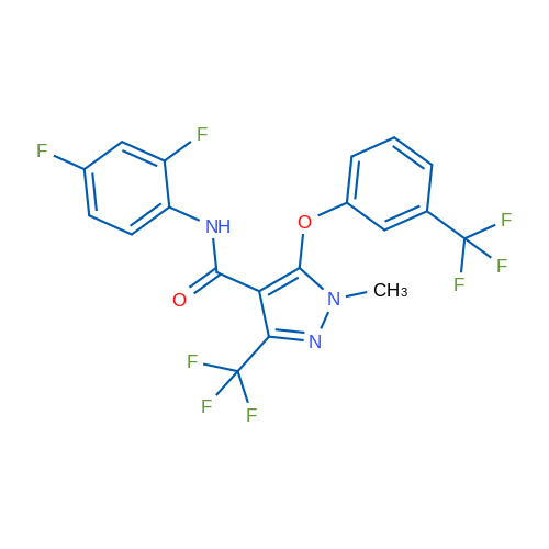 N-(2,4-Difluorophenyl)-1-methyl-3-(trifluoromethyl)-5-[3-(trifluoromethyl)phenoxy]-1H-pyrazole-4-carboxamide 1g