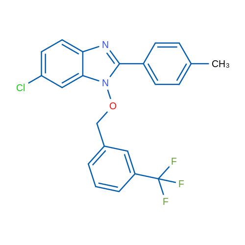 6-Chloro-2-(4-methylphenyl)-1-{[3-(trifluoromethyl)phenyl]methoxy}-1H-1,3-benzodiazole 1g