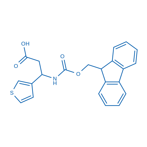 3-((((9H-Fluoren-9-yl)methoxy)carbonyl)amino)-3-(thiophen-3-yl)propanoic acid 250mg