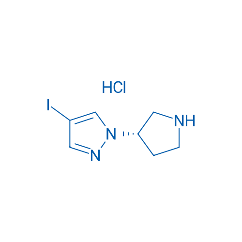 (S)-4-Iodo-1-(pyrrolidin-3-yl)-1H-pyrazole hydrochloride 250mg