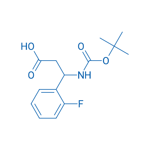 3-((tert-Butoxycarbonyl)amino)-3-(2-fluorophenyl)propanoic acid 250mg