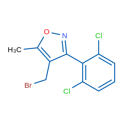 4-(Bromomethyl)-3-(2,6-dichlorophenyl)-5-methylisoxazole 1g
