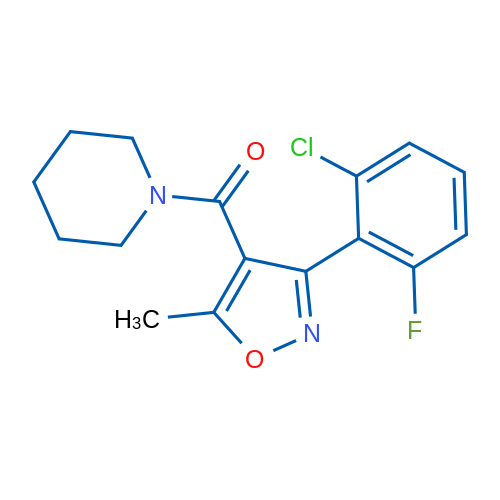 1-[3-(2-Chloro-6-fluorophenyl)-5-methyl-1,2-oxazole-4-carbonyl]piperidine 1g