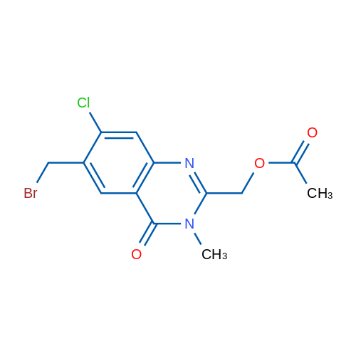 (6-(Bromomethyl)-7-chloro-3-methyl-4-oxo-3,4-dihydroquinazolin-2-yl)methyl acetate 250mg