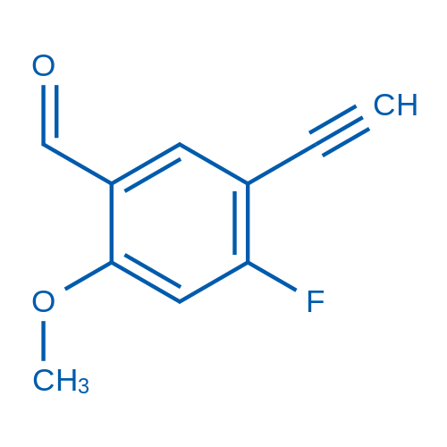 5-Ethynyl-4-fluoro-2-methoxybenzaldehyde 50mg