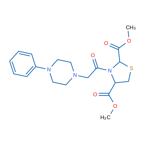2,4-Dimethyl 3-[2-(4-phenylpiperazin-1-yl)acetyl]-1,3-thiazolidine-2,4-dicarboxylate 1g