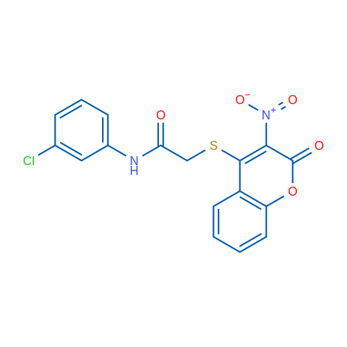 N-(3-Chlorophenyl)-2-[(3-nitro-2-oxo-2H-chromen-4-yl)sulfanyl]acetamide 1g
