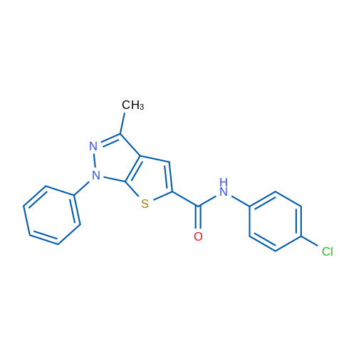N-(4-Chlorophenyl)-3-methyl-1-phenyl-1H-thieno[2,3-c]pyrazole-5-carboxamide 1g