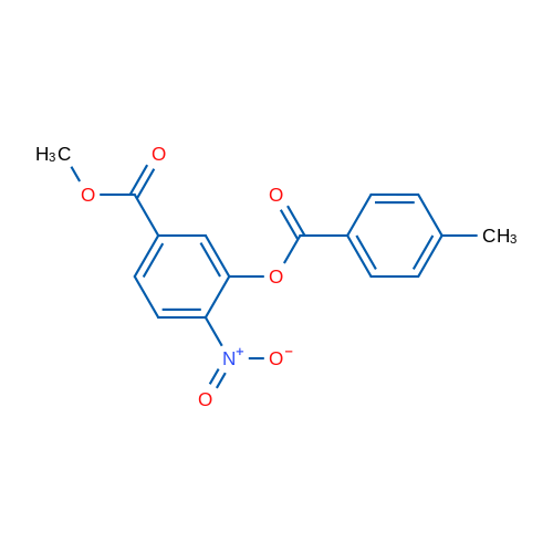 Methyl 3-(4-methylbenzoyloxy)-4-nitrobenzoate 1g