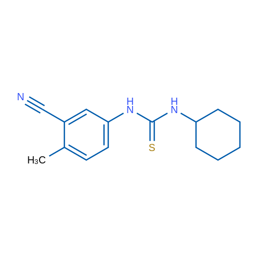 3-(3-Cyano-4-methylphenyl)-1-cyclohexylthiourea 1g