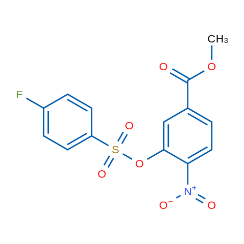 Methyl 3-[(4-fluorobenzenesulfonyl)oxy]-4-nitrobenzoate 1g