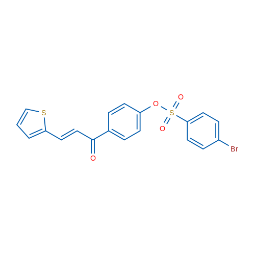 4-[(2E)-3-(Thiophen-2-yl)prop-2-enoyl]phenyl 4-bromobenzene-1-sulfonate 1g