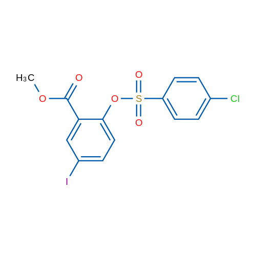 Methyl 2-[(4-chlorobenzenesulfonyl)oxy]-5-iodobenzoate 1g
