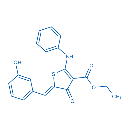 Ethyl 5-(3-hydroxybenzylidene)-4-oxo-2-(phenylamino)-4,5-dihydrothiophene-3-carboxylate 1mg