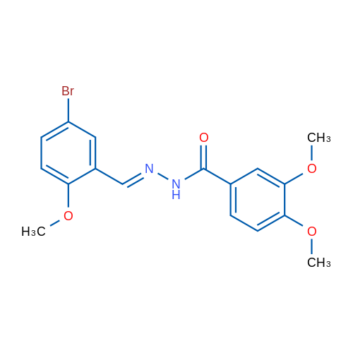 N'-[(1E)-(5-Bromo-2-methoxyphenyl)methylidene]-3,4-dimethoxybenzohydrazide 1g