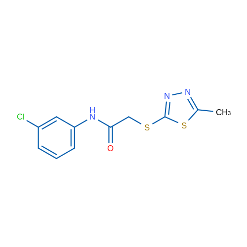 N-(3-Chlorophenyl)-2-[(5-methyl-1,3,4-thiadiazol-2-yl)sulfanyl]acetamide 1g