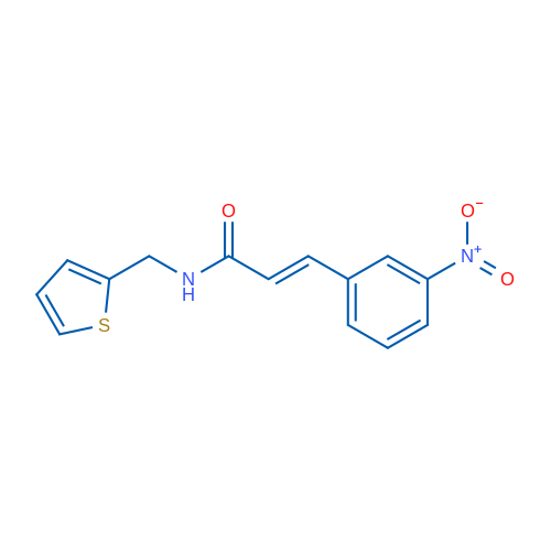 (2E)-3-(3-Nitrophenyl)-N-[(thiophen-2-yl)methyl]prop-2-enamide 1g