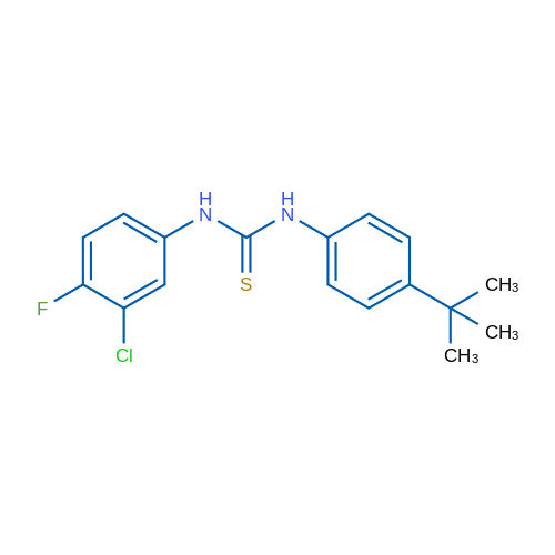 1-(4-tert-Butylphenyl)-3-(3-chloro-4-fluorophenyl)thiourea 1g