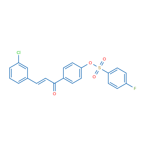 4-[(2E)-3-(3-Chlorophenyl)prop-2-enoyl]phenyl 4-fluorobenzene-1-sulfonate 1g