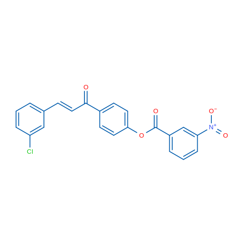 4-[(2E)-3-(3-Chlorophenyl)prop-2-enoyl]phenyl 3-nitrobenzoate 1g
